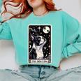 Boston Terrier Tarot Card Star With The Moon Men Women Kids Comfort Colors Sweatshirt Chalky Mint