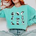 Boston Terriers Yoga Comfort Colors Sweatshirt Chalky Mint