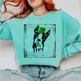 Cool Saint Patrick's Boston Terrier T Shirt For Dogs Lovers Comfort Colors Sweatshirt Chalky Mint