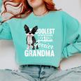 Coolest Boston Terrier Grandma Dog Comfort Colors Sweatshirt Chalky Mint
