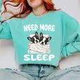 Cute Boston Terrier Need More Sleep Pajamas Nightgown Comfort Colors Sweatshirt Chalky Mint