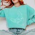 Dog American Hairless Terrier Comfort Colors Sweatshirt Chalky Mint