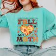 Fall Teacher Fall In Love With Math Math Thanksgiving For Men Women Comfort Colors Sweatshirt Chalky Mint