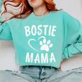 Fun Bostie Mama Dog Lover Apparel Boston Terrier Mom Comfort Colors Sweatshirt Chalky Mint