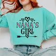Granddaughter Nanas Girl Comfort Colors Sweatshirt Chalky Mint