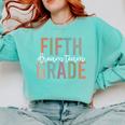 Retro Fifth Grade Dream Team Groovy Teacher Back To School Men Women Girls Kids Comfort Colors Sweatshirt Chalky Mint