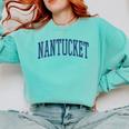 Varsity Grey Nantucket Comfort Colors Sweatshirt Chalky Mint