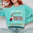 Watch Christmas Movies With My Boston Terrier Bostie Comfort Colors Sweatshirt Chalky Mint
