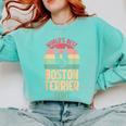 Worlds Best Boston Terrier Aunt Comfort Colors Sweatshirt Chalky Mint
