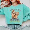 Yorkshire Terrier Yorkie Dog Professional Human Trainer Comfort Colors Sweatshirt Chalky Mint