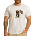 Boston Terrier 4th Of July US American Flag Dog Patriotic Men's Casual T-Shirt White