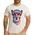 Boston Terrier 4th Of July US Merica Bostie Dog Patriotic For Men Women Kids Men's Casual T-Shirt White