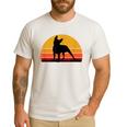 Boston Terrier Bostie Sunset Retro Dog Pet Mom Dad Men's Casual T-Shirt White