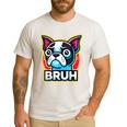 Boston Terrier Bruh Dog Lover Men's Casual T-Shirt White