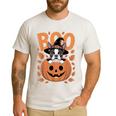 Boston Terrier Costume On Pumpkin Halloween Boston Terrier Men's Casual T-Shirt White