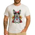 Boston Terrier Dia De Los Muertos Day Of The Dead Dog Skull For Men Women Kids Men's Casual T-Shirt White