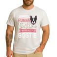Boston Terrier Dog Bostie Halloween Costume Dog For Kids Men's Casual T-Shirt White