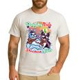 Boston Terrier Dog Christmas Snowman Winter Snow Men's Casual T-Shirt White