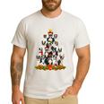 Boston Terrier Dog Christmas Tree Santa Hat Xmas Pajama Men Women Kids Men's Casual T-Shirt White
