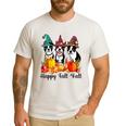 Boston Terrier Dog Lover Fall Ya'Ll Halloween Costume Men Women Men's Casual T-Shirt White