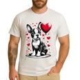 Boston Terrier Dog Valentine's Day Dog Owner Men's Casual T-Shirt White