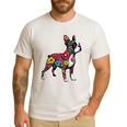 Boston Terrier Floral Vintage Dog Mom Distressed Men Women Kids Men's Casual T-Shirt White