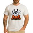 Boston Terrier Ghost Boo Halloween Kids Men's Casual T-Shirt White