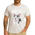 Boston Terrier Girl Cute Cartoon For Dog Owners Pet Terrier Men's Casual T-Shirt White