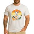 Boston Terrier Guitar Retro Men's Casual T-Shirt White