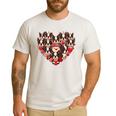 Boston Terrier Heart Valentine Boston Terrier Men's Casual T-Shirt White