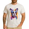 Boston Terrier Lover Pop Art Color Boston Terrier Dog For Men Women Girls Kids Men's Casual T-Shirt White