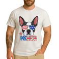 Boston Terrier Merica 4th Of July T Shirt Men Boys Dog Puppy Men's Casual T-Shirt White