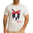 Boston Terrier Mom Bostie Women Girls Men's Casual T-Shirt White