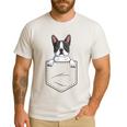 Boston Terrier In The Pocket Cute Boston Terrier Dog Lovers Men Women Girls Kids Men's Casual T-Shirt White