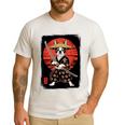 Boston Terrier Samurai Ninja Vintage Anime Japanese Ukiyo-e Men's Casual T-Shirt White