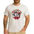 Boston Terrier Santa Claus Elf Reindeer Christmas Dog X-Mas Men's Casual T-Shirt White