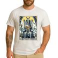 Boston Terrier Tarot Card Dog Men's Casual T-Shirt White