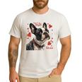 Boston Terrier Is My Valentine Cute Pet Dog Owner Valentine Men's Casual T-Shirt White