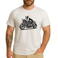 Cool Boston Terrier Riding a Motorcycle Biker Dog Lover For Men Women Kids Men's Casual T-Shirt White