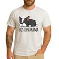 Cute Boston Terrier Boston Mama Men's Casual T-Shirt White