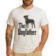 The Dogfather Boston Terrier Dog Funny Dog Gift T-Shirt For Men Women Girls Kids Men's Casual T-Shirt White