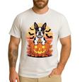 Halloween Retro Boston Terrier Men's Casual T-Shirt White