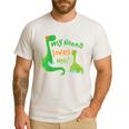 Kids My Nonna Loves Me Dinosaur Grandson Men's Casual T-Shirt White