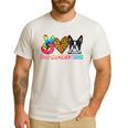 Peace Love Boston Terrier Tie Dye Dog Lover For Men Women Girls Kids Men's Casual T-Shirt White