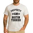 Property Of Boston Terrier Boston Terrier Shirt Men's Casual T-Shirt White