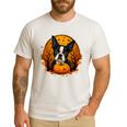 Pumpkin Boston Terrier Costume On Boston Terrier Halloween Men's Casual T-Shirt White