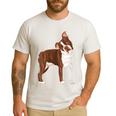 Red Boston Terrier Dog Men's Casual T-Shirt White