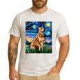 Red Heeler Starry Night Cattle Dog Colorful Art By Aja For Men Women Girls Kids Men's Casual T-Shirt White