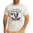 Retro Boston Terrier Coffee Dog Mom Coffee Lover Men's Casual T-Shirt White