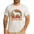 Retro Boston Terrier Dad Dog Owner Pet Bostie Father Men's Casual T-Shirt White